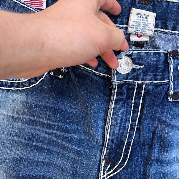 True Religion Jeans Size 38 RICKY SUPER T Blue - Picture 8 of 8